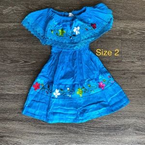 Hand Embroidered Mexican Girls Dress/ Vestido Mexicano